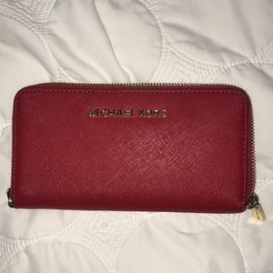 Red Michael Kors wallet